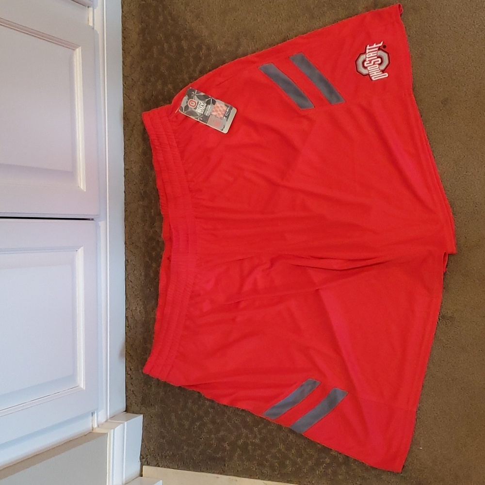 Pro Edge Red and Gray Athletic Shorts Lightweight Performance